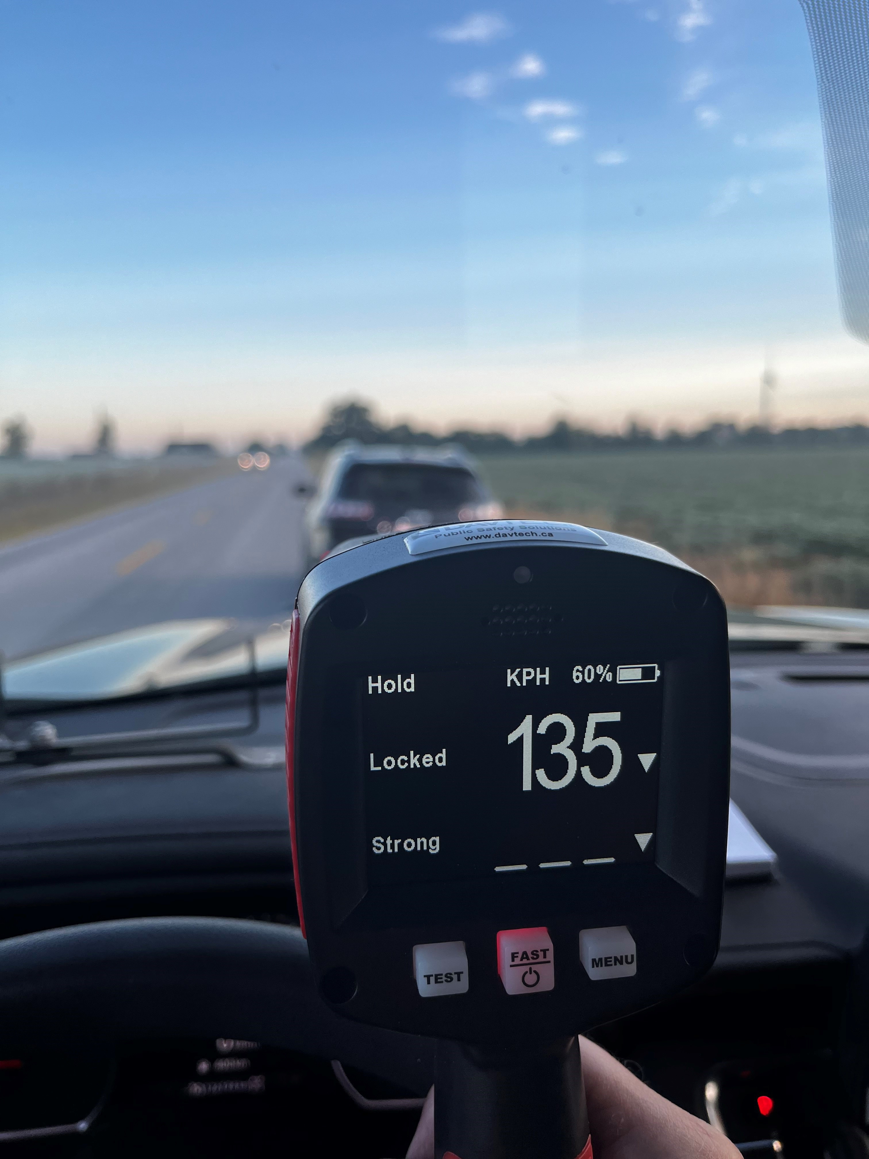 Driver charged after travelling 135 km/h in a posted 60 km/h zone