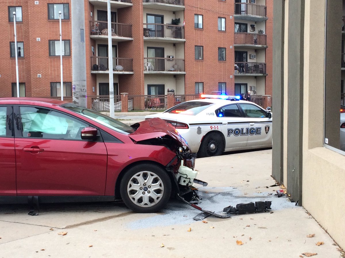 Crash Sends Car Into Corner Of Building